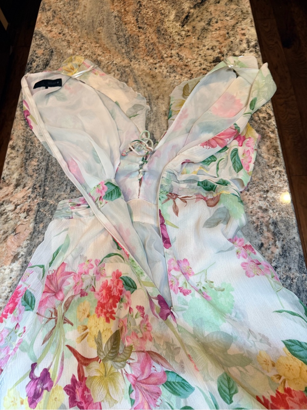 Zara Floral Side Cutout Maxi Dress | Size Small | Romantic Cottagecore  Dress - Picture 9 of 15